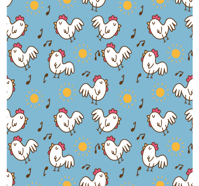 Untersetzer modern Cartoon huhn nahtlose Muster - TenStickers