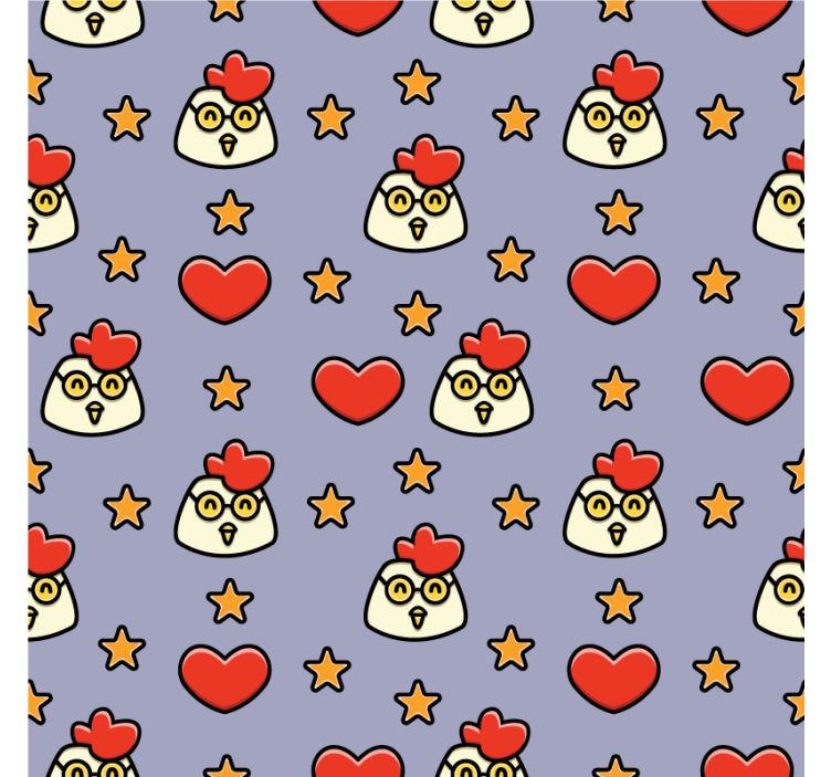 Untersetzer geek mit verspielten hühnerköpfen - TenStickers