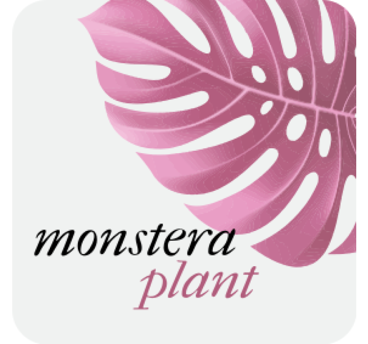 Personalisierte untersetzer mit monstera-blatt-design - TenStickers