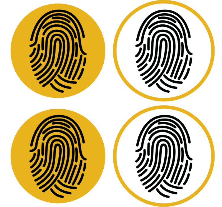 Untersetzer geek mit einzigartigen fingerabdruckmotiven - TenStickers