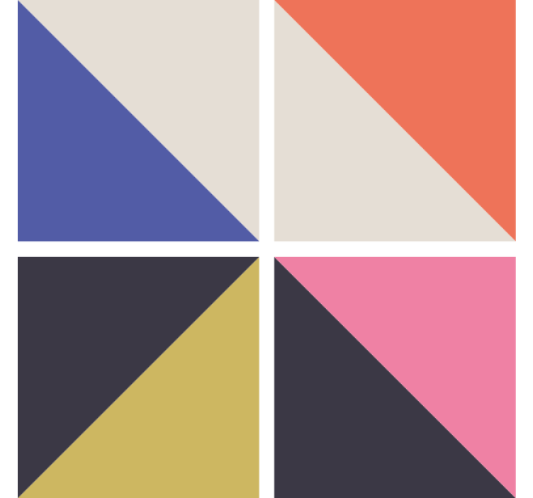 Untersetzer geometrische mehrfarbige winkel - TenStickers