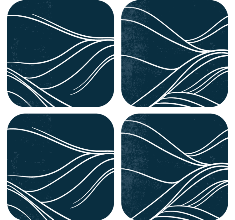 Untersetzer modern Wasser geometrische kunst - TenStickers