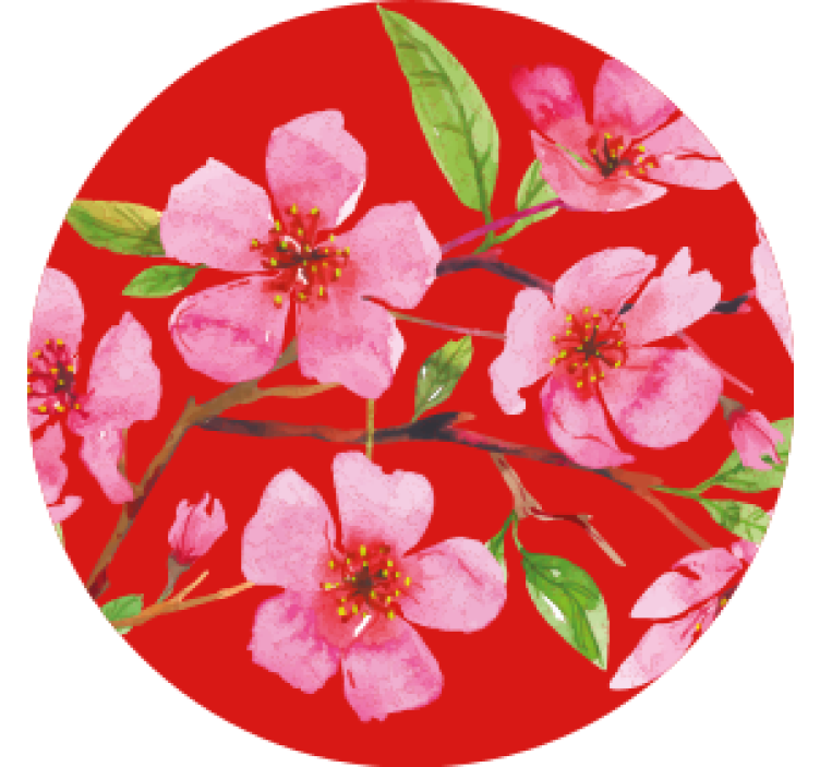 Untersetzer in floralen pinken blüten - TenStickers