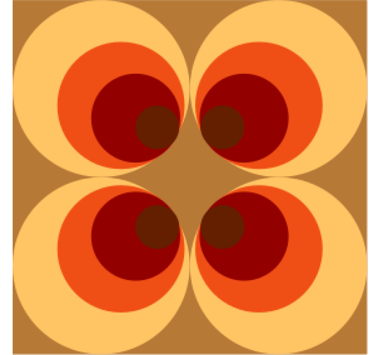 Untersetzer im kreisförmigen warmen farbverlauf - TenStickers