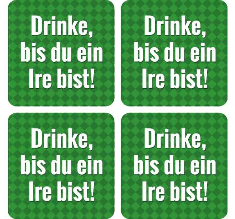 Untersetzer bier mit grünen karomustern zitat - TenStickers