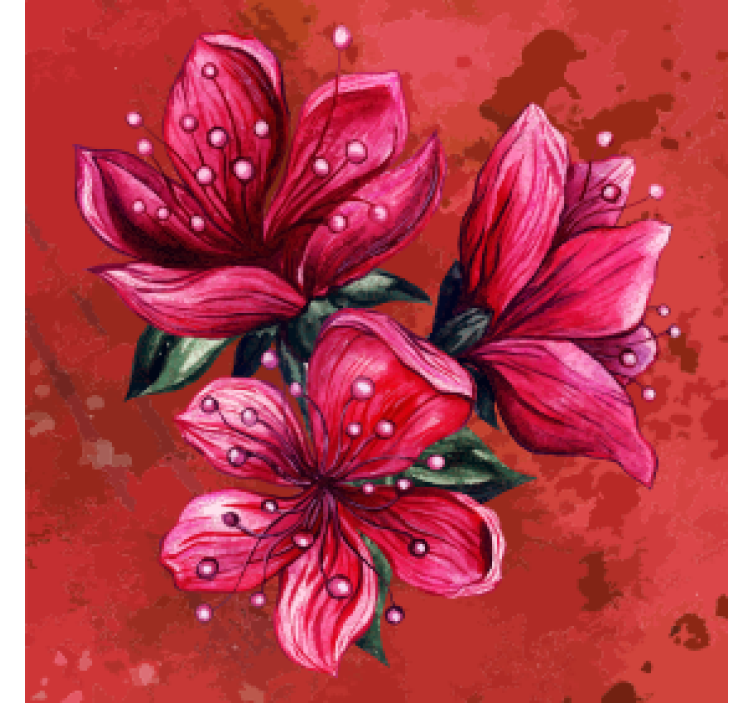 Untersetzer bier mit lebhaftem blumenarrangement - TenStickers