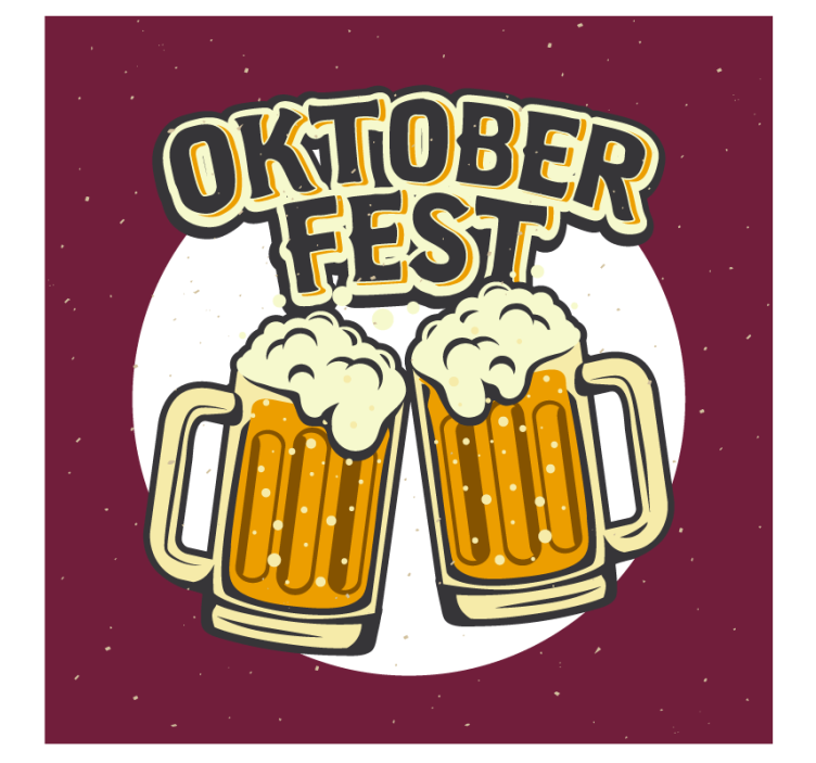 Untersetzer bier für fröhliche bierkrüge - TenStickers