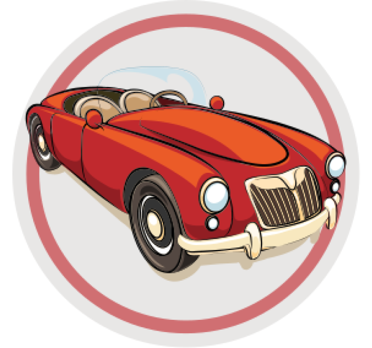 Untersetzer Vintage Sport-muscle-car - TenStickers