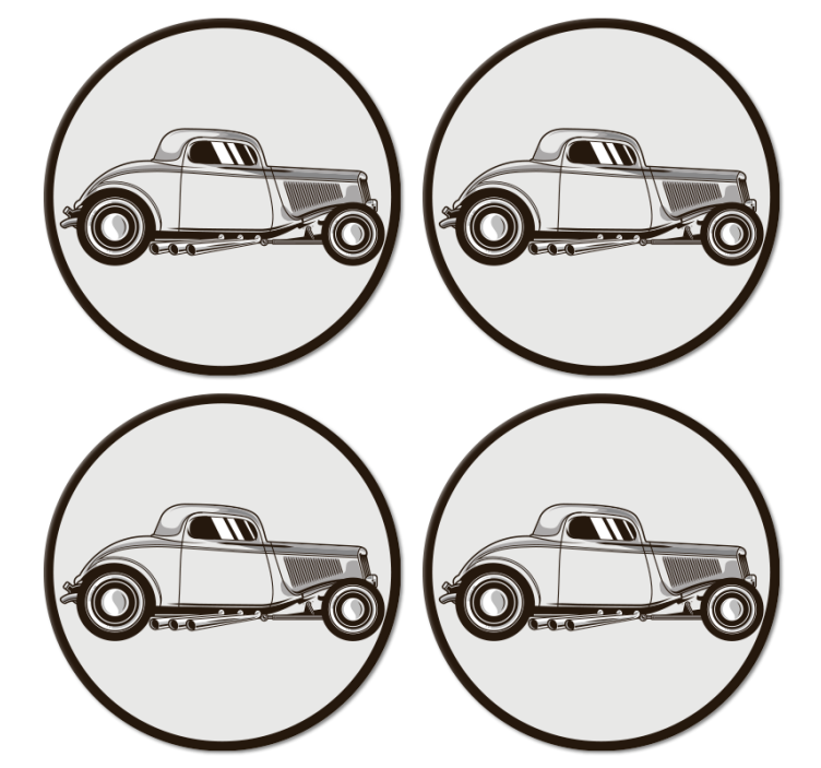 Untersetzer geek klassische auto-silhouette - TenStickers