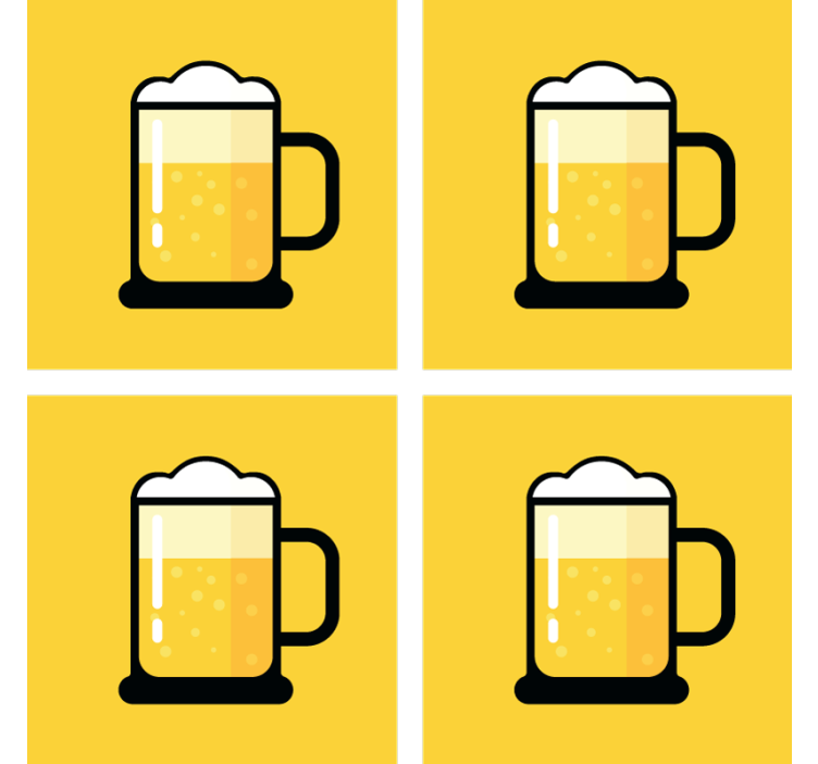Untersetzer Bier "emoji-stil" - TenStickers