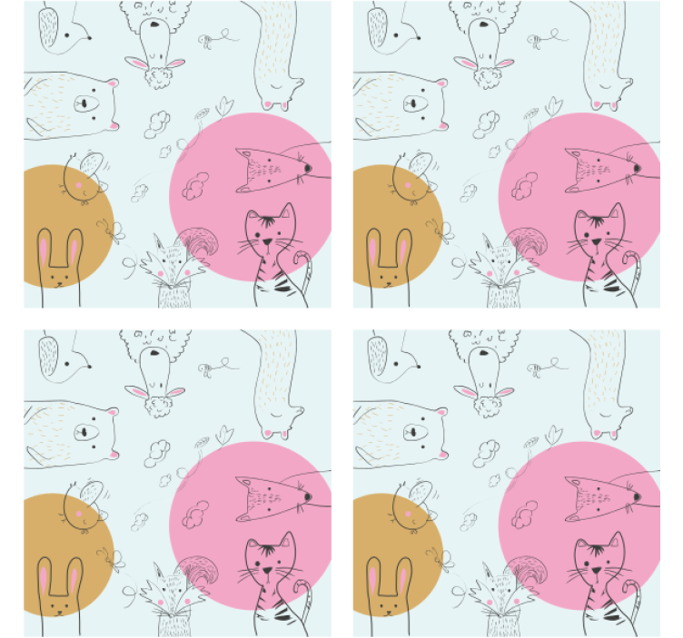 Untersetzer geek mit verspielten tierillustrationen - TenStickers