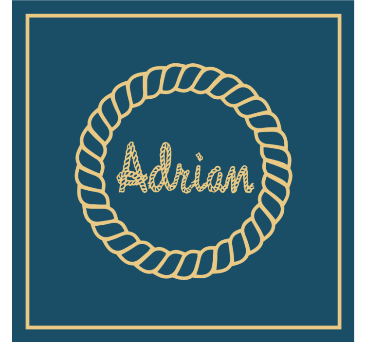 Personalisierte untersetzer mit seilkreis-monogramm - TenStickers