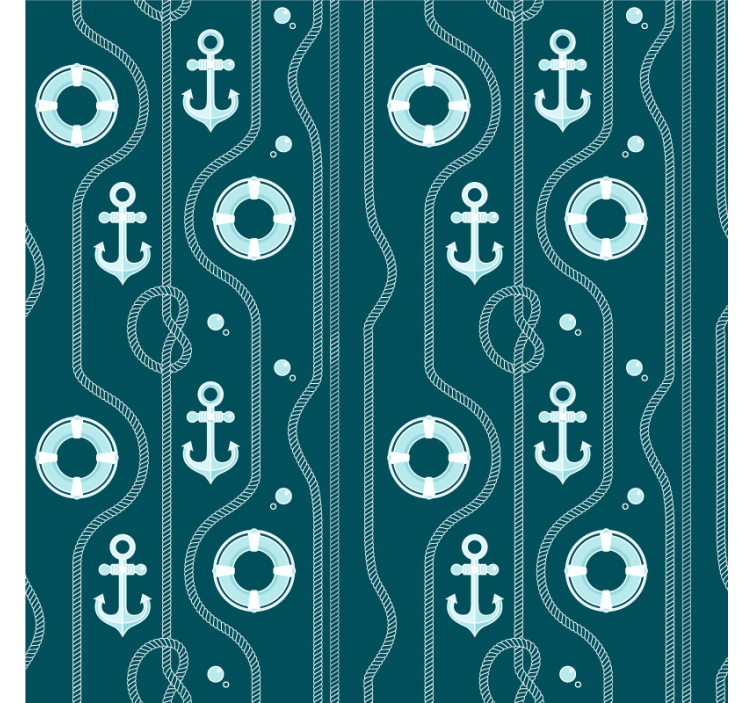 Untersetzer bier anker und rettungsringe muster - TenStickers