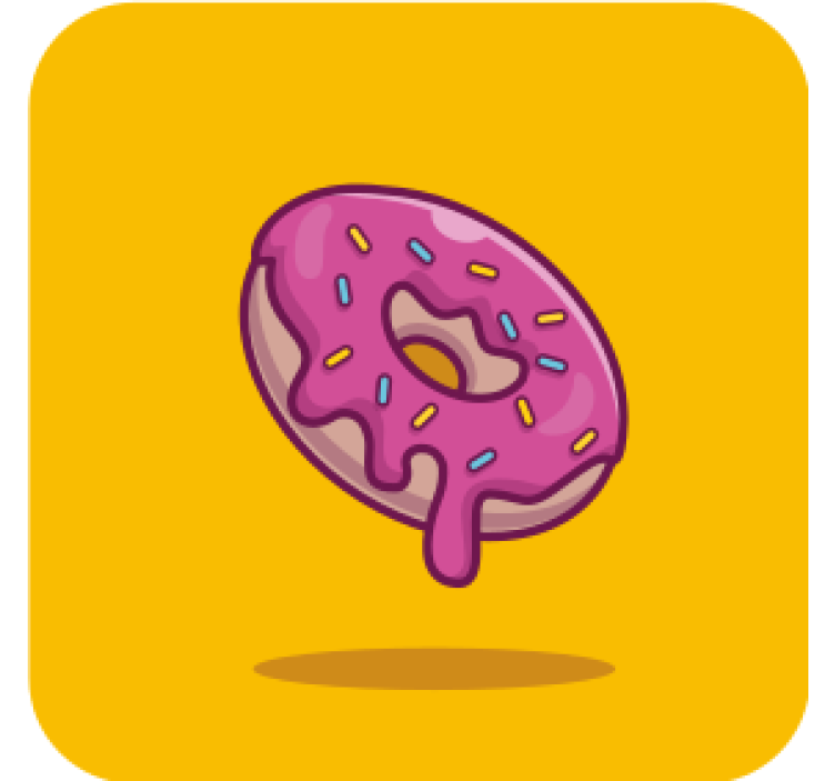 Untersetzer bier pink glasur gebäck - TenStickers