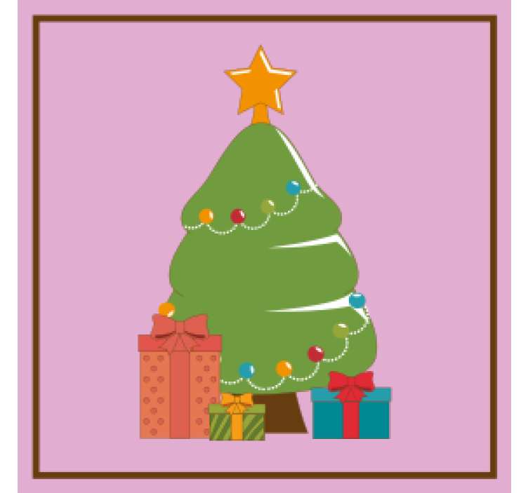 Untersetzer weihnachten dekorative weihnachtsbaum geschenke - TenStickers