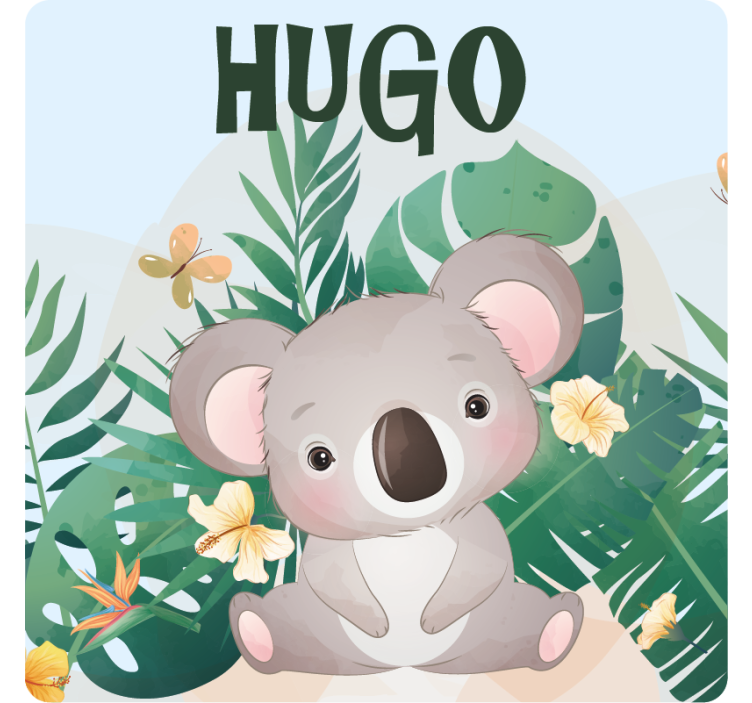 Personalisierte untersetzer mit niedlichem koala-motiv - TenStickers