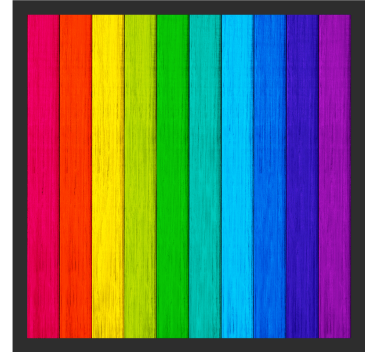 Untersetzer Muster Realistischer regenbogen aus holz - TenStickers
