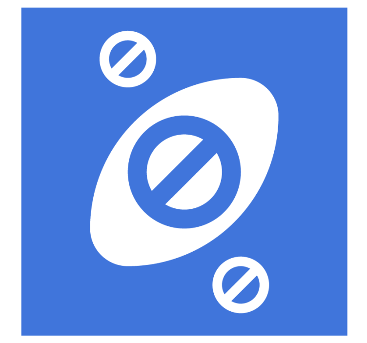 Untersetzer bier mit abstrakten blauen formen - TenStickers