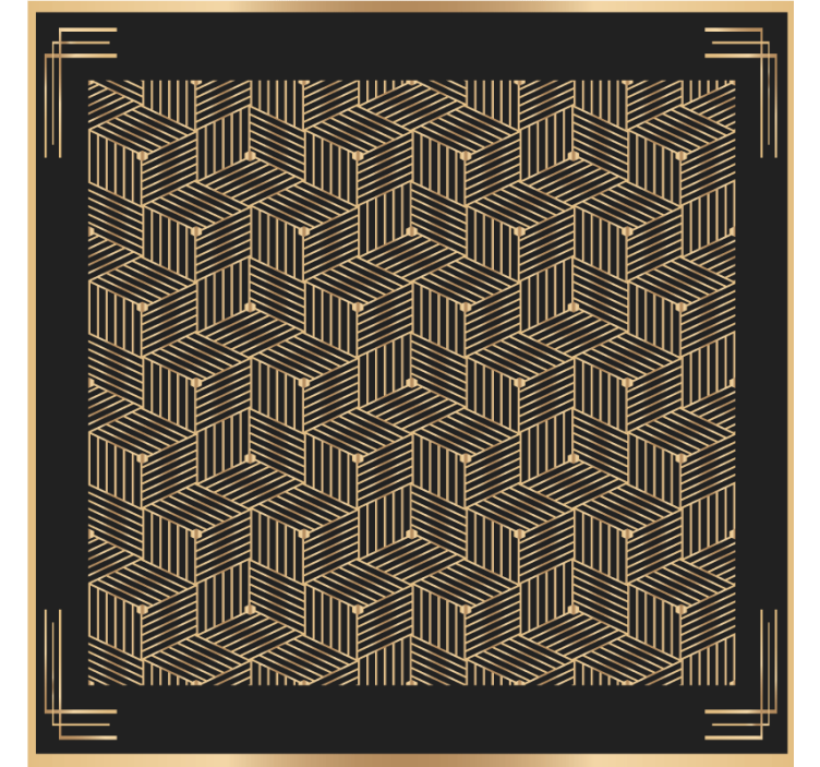 Untersetzer mit geometrischem blattmuster - TenStickers