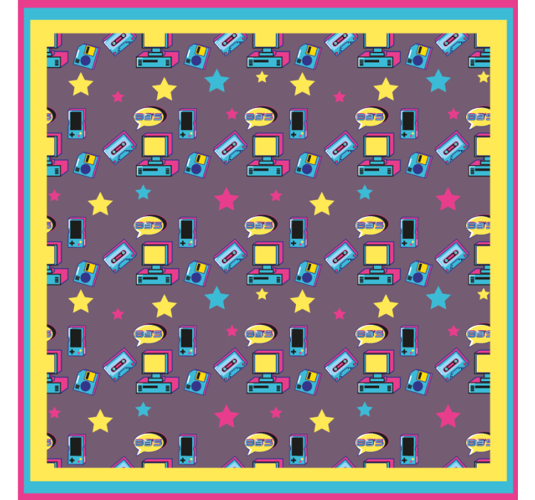 Untersetzer geek retro technik muster - TenStickers