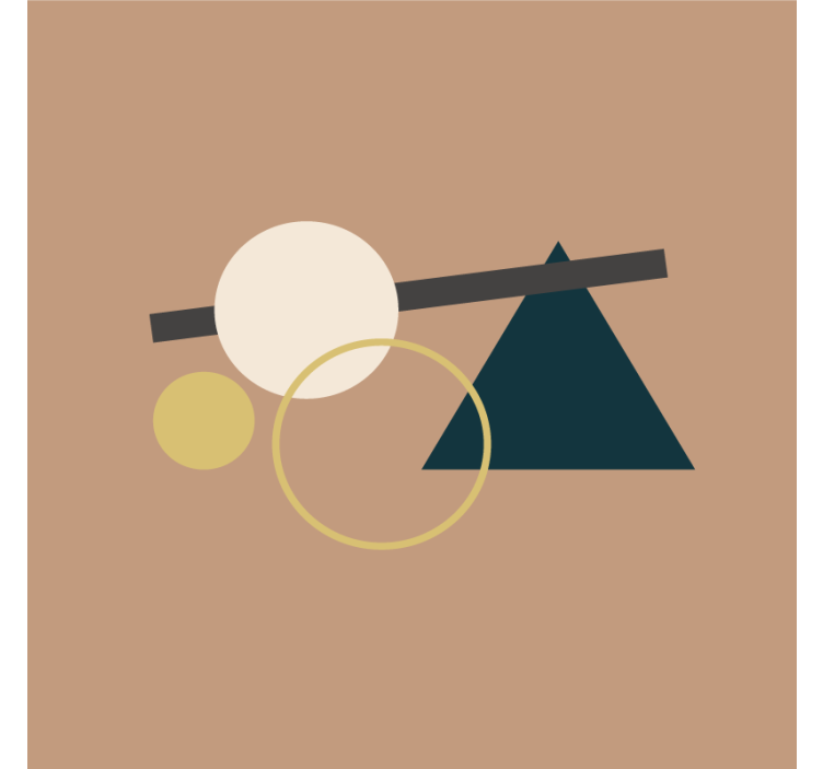 Untersetzer modern geometrische formen mit kreis - TenStickers