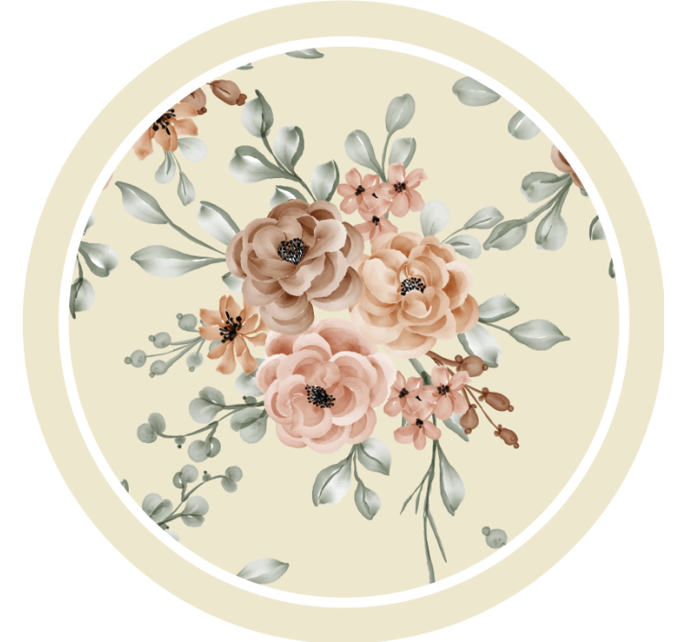 Vintage Untersetzer florales eleganzmuster - TenStickers