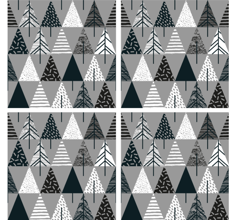 Untersetzer mit geometrischem baum-muster - TenStickers