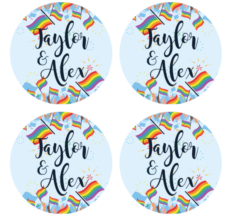 Untersetzer bier regenbogenflaggen feier - TenStickers