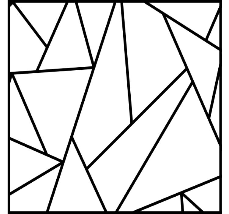 Untersetzer mit geometrischen schwarzen linien - TenStickers