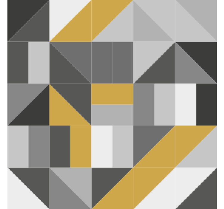 Untersetzer geometrische blöcke in gelb - TenStickers