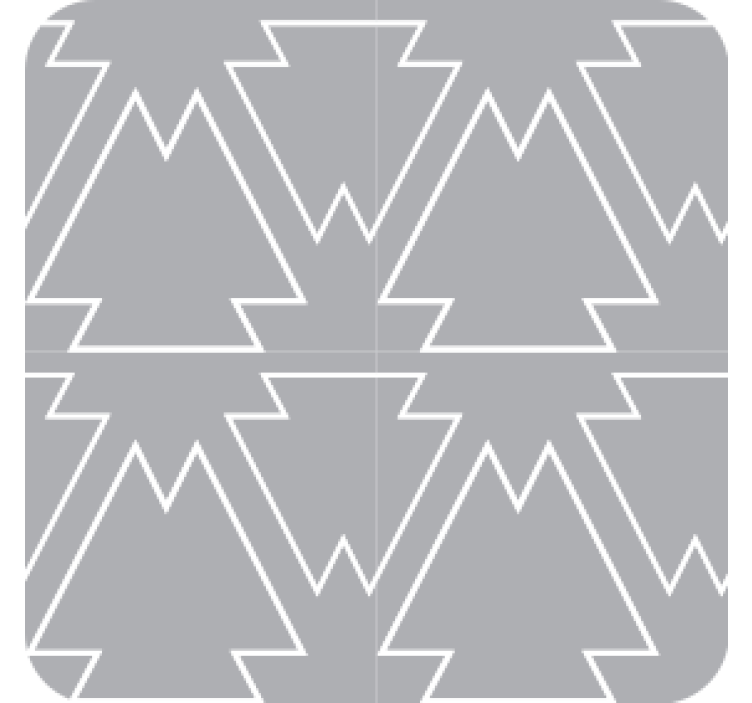 Untersetzer mit angularen baum-motiv - TenStickers