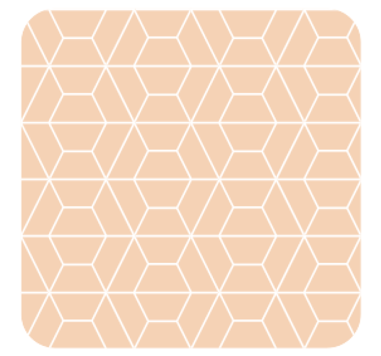 Untersetzer im geometrischen hexagonalen arrangement - TenStickers