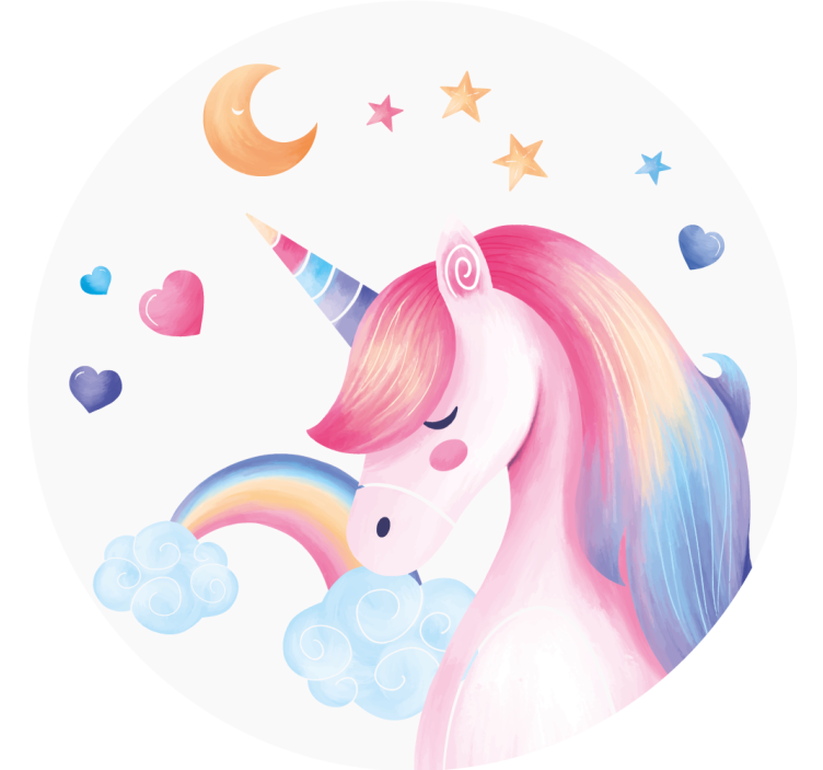 Untersetzer geek mit verspielter einhorn-illustration - TenStickers