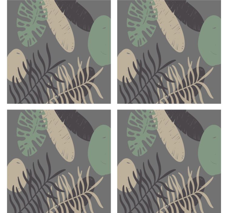 Untersetzer mit blättrigem texturmuster - TenStickers