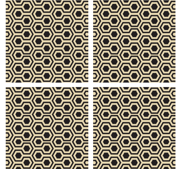 Untersetzer im wabenmuster design - TenStickers