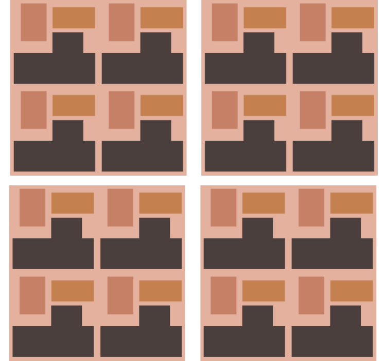 Untersetzer geometrische blockanordnung - TenStickers