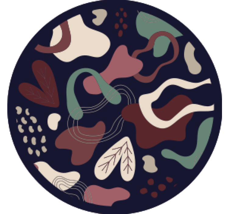 Untersetzer mit organischem formenmuster - TenStickers