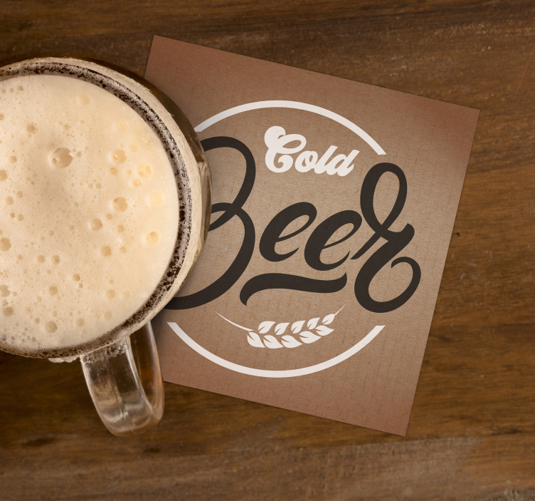 Cold Beer Untersetzer Bierdeckel - TenStickers