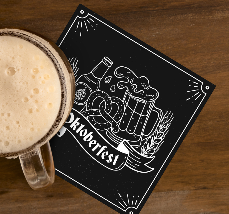 Untersetzer Bier kaltes Bier mit Namen - TenStickers