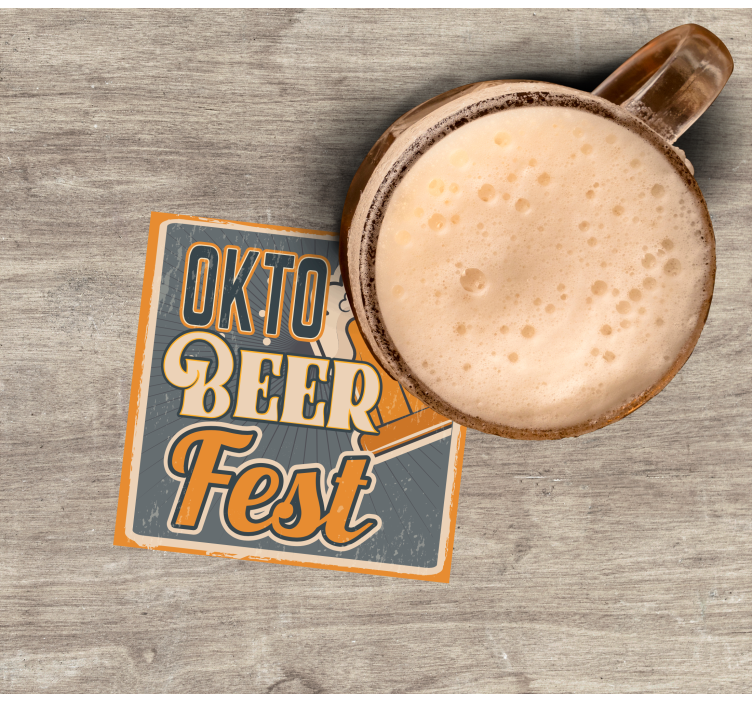 Untersetzer Bier Okto 'bier' fest - TenStickers
