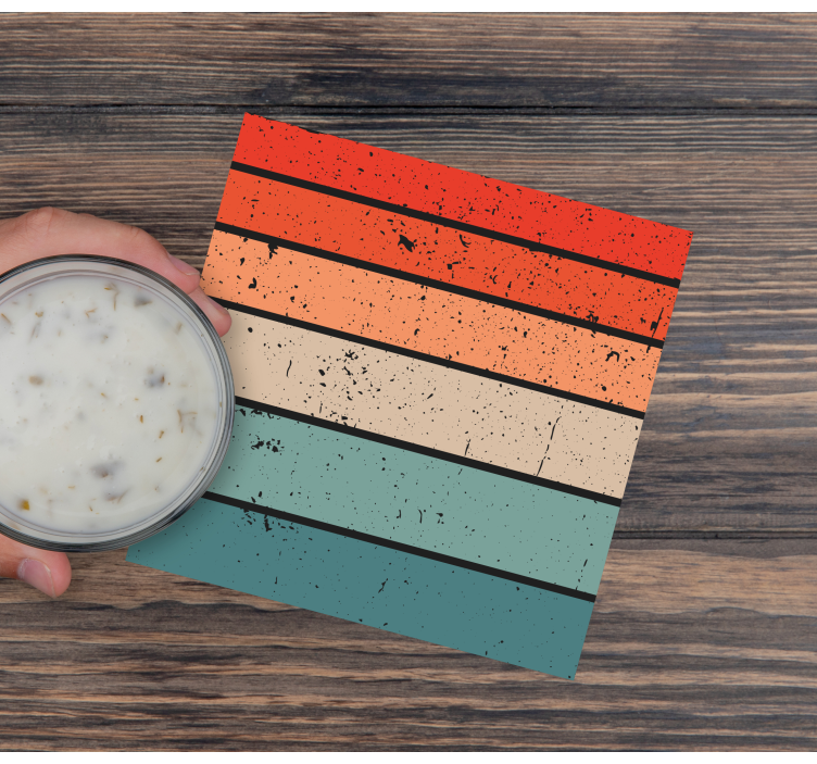Untersetzer Muster Vintage-linien und -farben - TenStickers