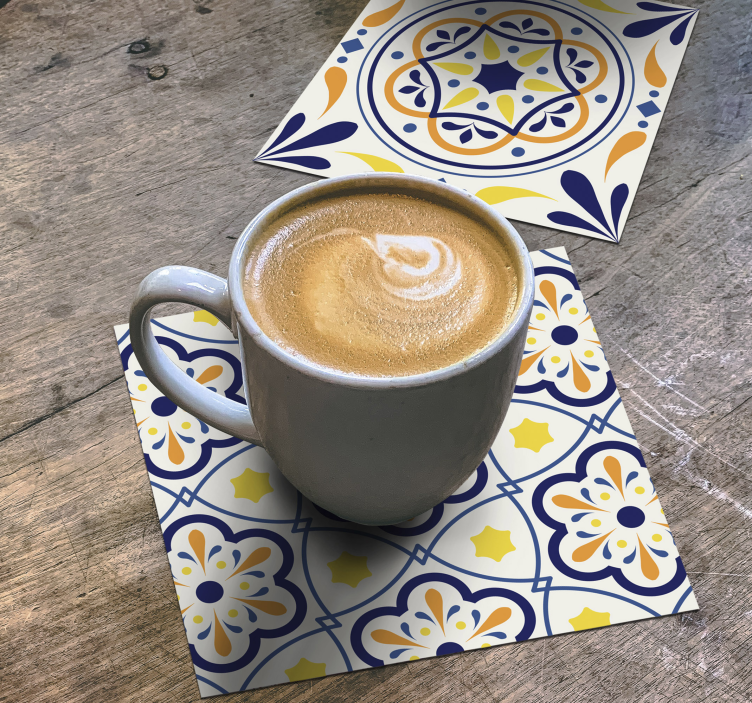 Portugiesischer Fliesendruck Untersetzer - TenStickers