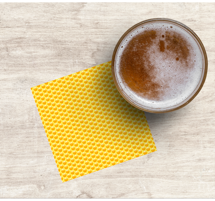 Gelbe wabe mehr Untersetzer - TenStickers