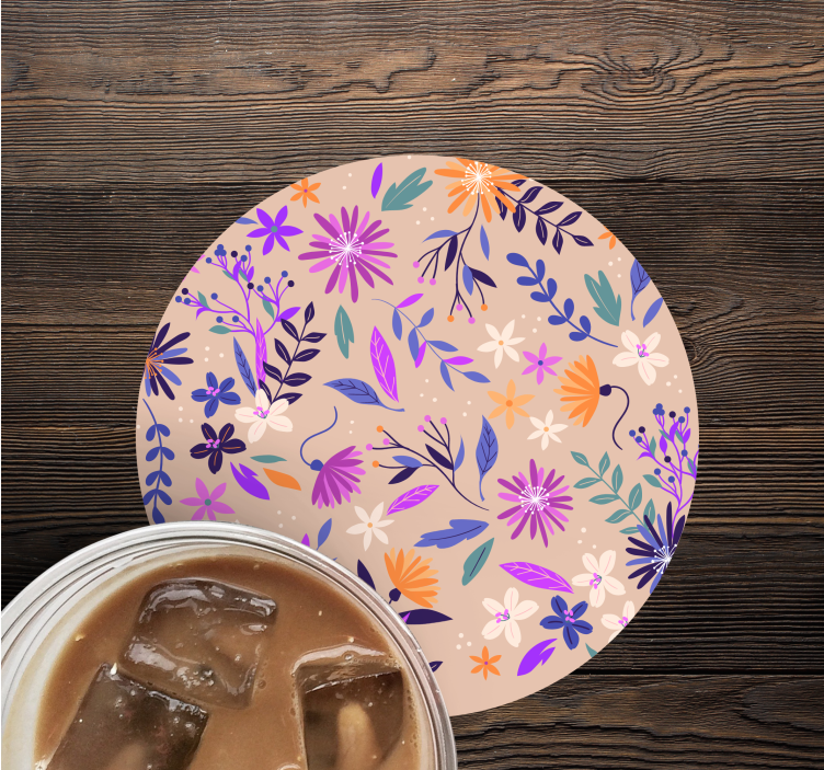 Untersetzer Blumen Lilane blumen - TenStickers