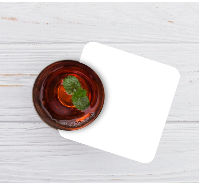 Untersetzer einfarbig weiß - TenStickers