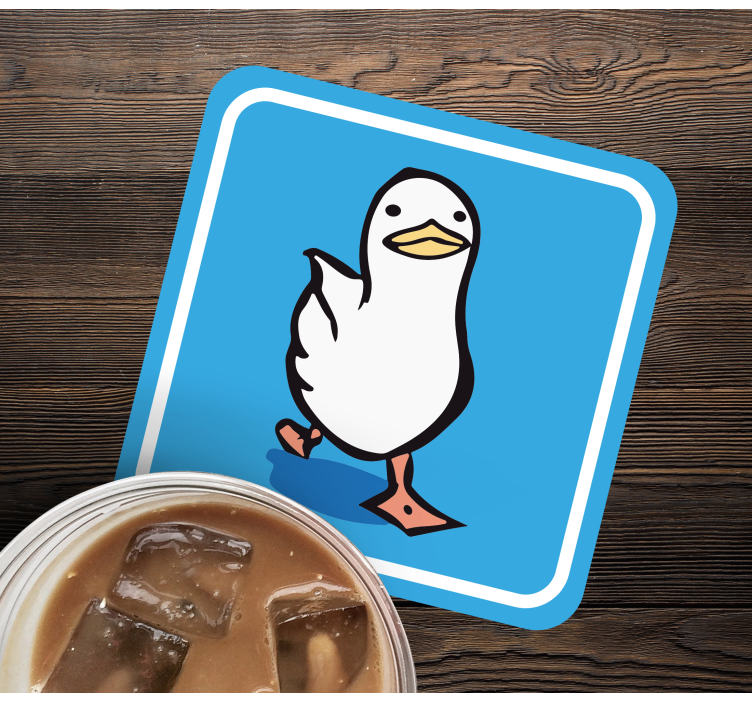 Untersetzer geek mit laufender cartoon-ente - TenStickers