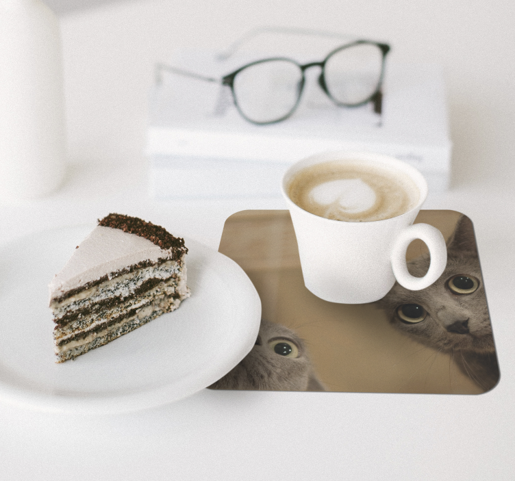 Untersetzer Geek neugierige katzengesichter - TenStickers