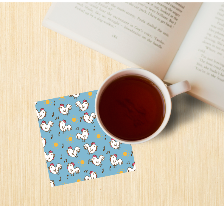 Untersetzer modern Cartoon huhn nahtlose Muster - TenStickers