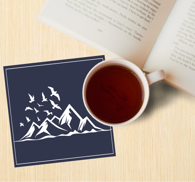 Untersetzer modern Einfarbige berge - TenStickers