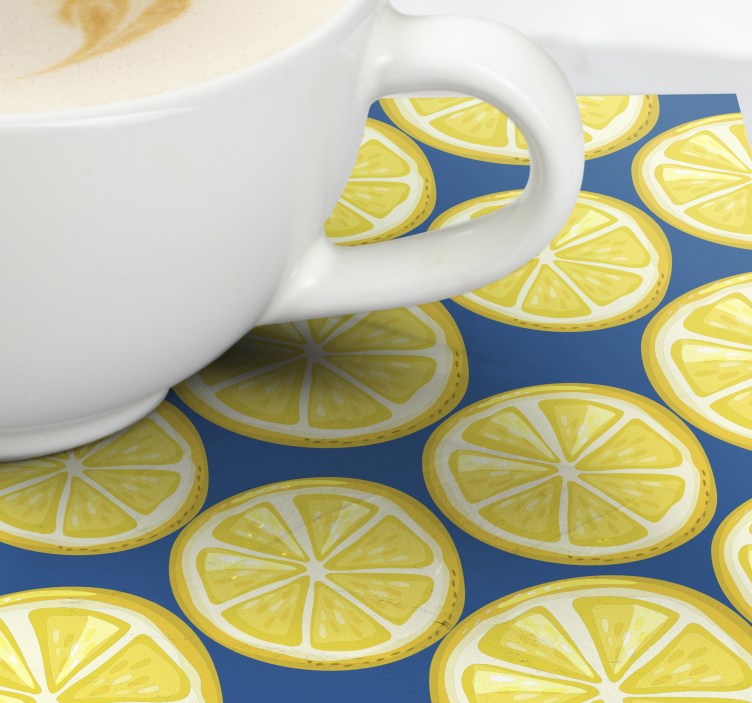 Untersetzer Modern Gelbe zitronenscheiben - TenStickers